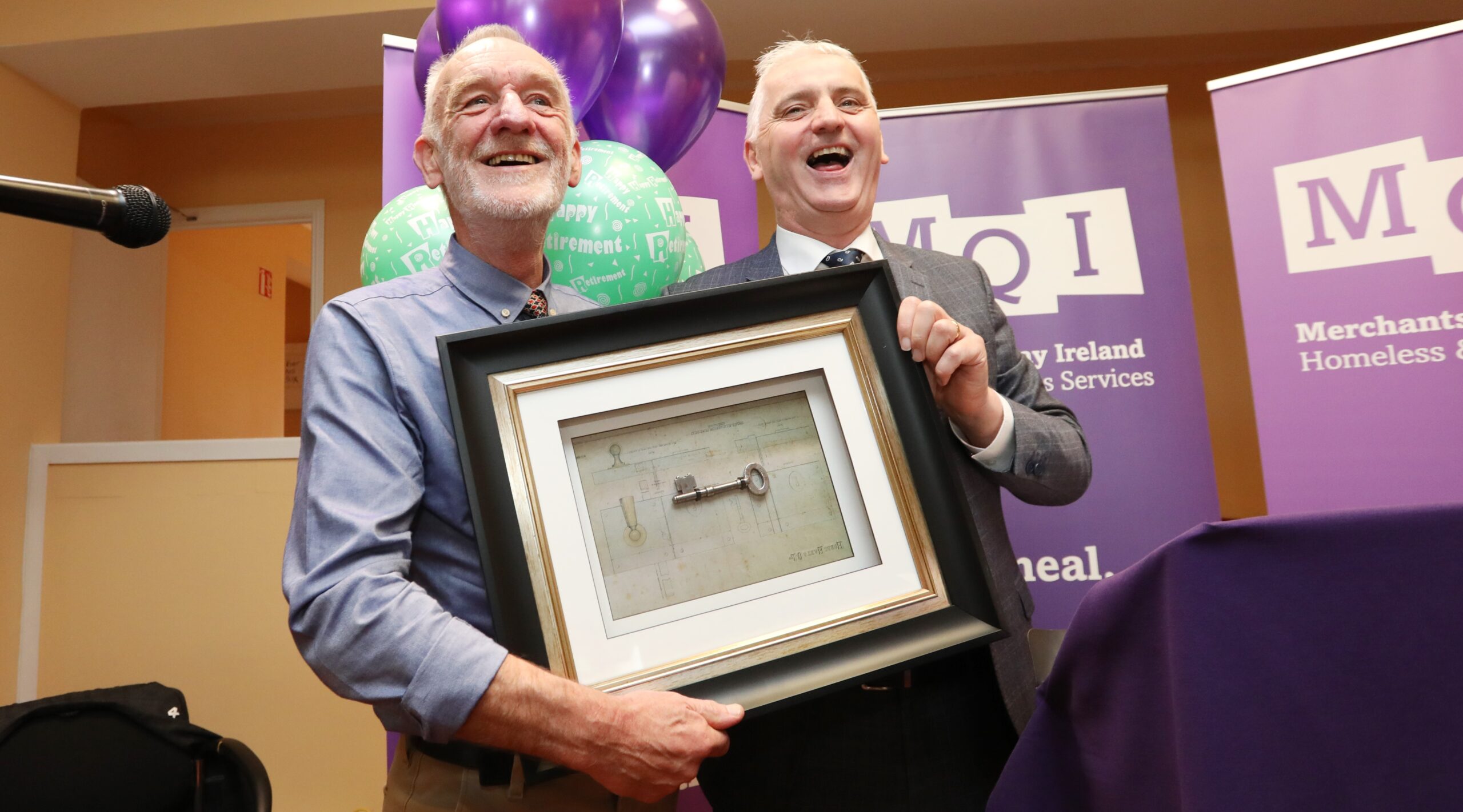 <p>MQI are delighted to announce that our 2017 Annual Review has been launched. Our Annual Review was launched by Minister of State for Health Promotion and the National Drugs Strategy Catherine Byrne. This was also a special occasion as we celebrated the immense contribution our CEO Tony Geoghegan, who is retiring later this year, has made to MQI in the last 30 years.
Some of the statistics in the review showed:</p> MQI provided 13,301 supportive interventions, helping people to access healthcare, accommodation, drug treatment, training, and welfare supports.
There continued to be a significant increase in the number of people accessing MQI’s healthcare services, with the total almost doubling in two years.
2,583 people attended MQI’s Health Promotion Unit in 2017, helping minimise harm to active drug users.
Almost 2,000 people used emergency shelter at MQI’s Night Café.
170 people went through MQI’s detox and rehabilitation services. <p>The review took place at Falitú, which is where MQI first operated as a drop-in centre at the back of Franciscan Friary on Merchant's Quay.
Speakers included Fr. Gabriel Kinahan OFM, Fr. Aidan McGrath OFM Provincial and Fergal Black of the Irish Prison Service, the later of who presented retiring CEO Tony Geoghegan with an original 19th century key to Mountjoy Prison. You can view the Annual Review here.
Check out some of the pictures of the event by clicking the slider below! </p> NO-FEE-0421-MQI-Homeless-and-Drugs-Services-report