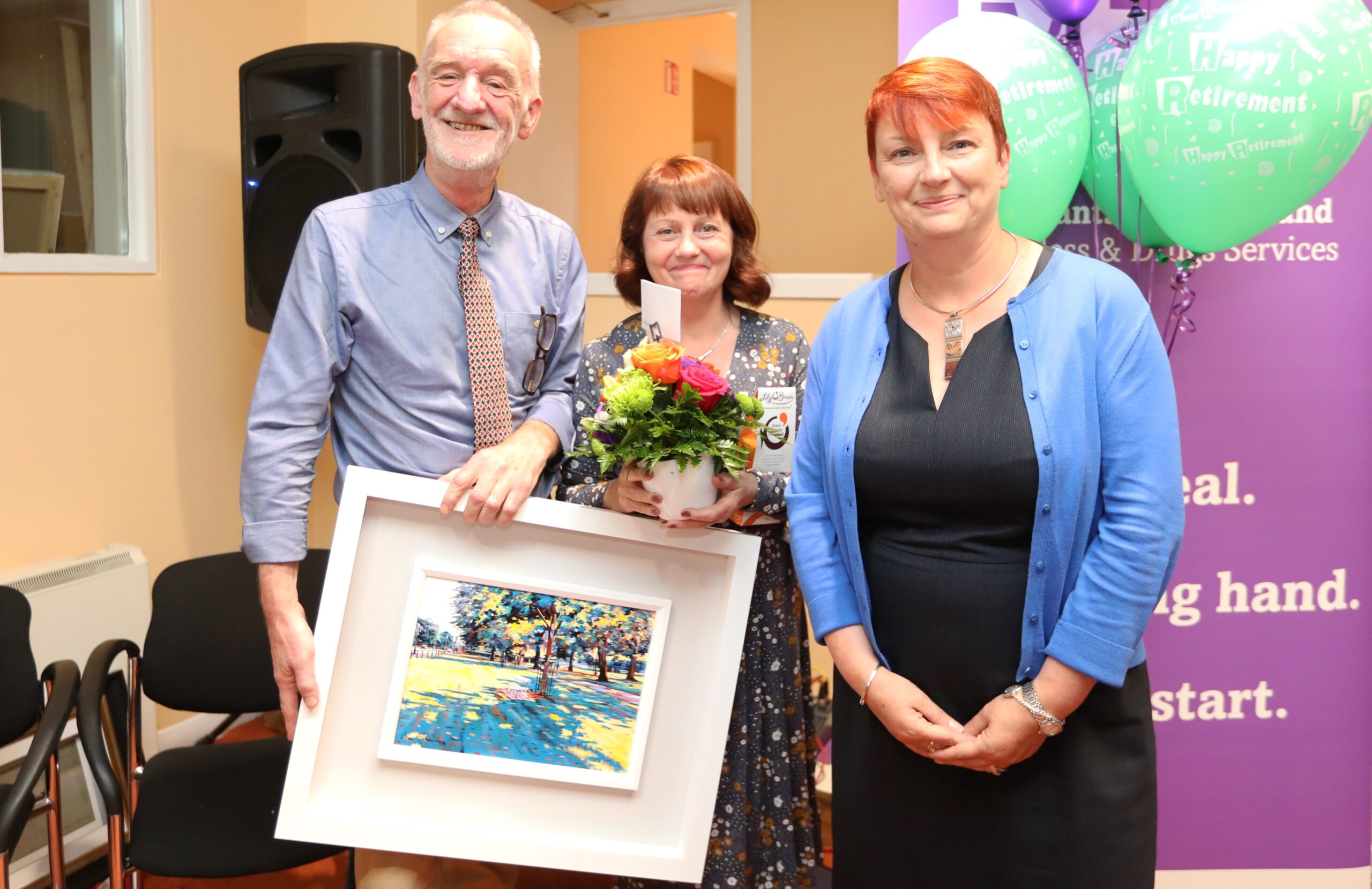 <p>MQI are delighted to announce that our 2017 Annual Review has been launched. Our Annual Review was launched by Minister of State for Health Promotion and the National Drugs Strategy Catherine Byrne. This was also a special occasion as we celebrated the immense contribution our CEO Tony Geoghegan, who is retiring later this year, has made to MQI in the last 30 years.
Some of the statistics in the review showed:</p> MQI provided 13,301 supportive interventions, helping people to access healthcare, accommodation, drug treatment, training, and welfare supports.
There continued to be a significant increase in the number of people accessing MQI’s healthcare services, with the total almost doubling in two years.
2,583 people attended MQI’s Health Promotion Unit in 2017, helping minimise harm to active drug users.
Almost 2,000 people used emergency shelter at MQI’s Night Café.
170 people went through MQI’s detox and rehabilitation services. <p>The review took place at Falitú, which is where MQI first operated as a drop-in centre at the back of Franciscan Friary on Merchant's Quay.
Speakers included Fr. Gabriel Kinahan OFM, Fr. Aidan McGrath OFM Provincial and Fergal Black of the Irish Prison Service, the later of who presented retiring CEO Tony Geoghegan with an original 19th century key to Mountjoy Prison. You can view the Annual Review here.
Check out some of the pictures of the event by clicking the slider below! </p> NO-FEE-0460-MQI-Homeless-and-Drugs-Services-report