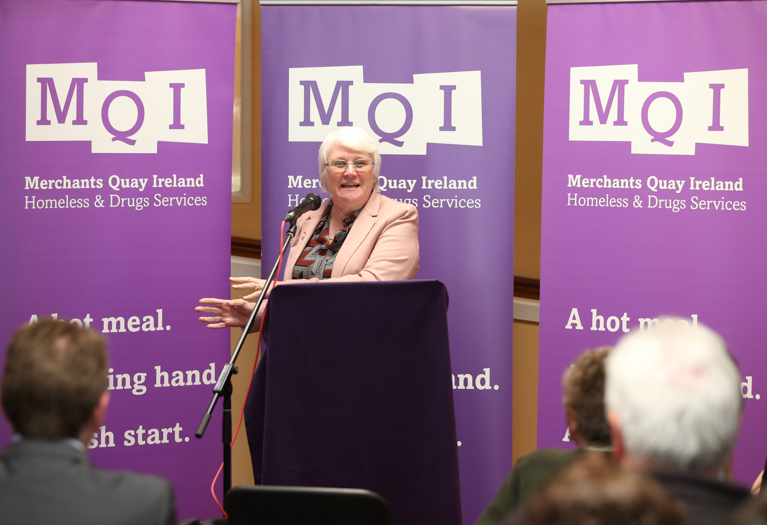 <p>MQI are delighted to announce that our 2017 Annual Review has been launched. Our Annual Review was launched by Minister of State for Health Promotion and the National Drugs Strategy Catherine Byrne. This was also a special occasion as we celebrated the immense contribution our CEO Tony Geoghegan, who is retiring later this year, has made to MQI in the last 30 years.
Some of the statistics in the review showed:</p> MQI provided 13,301 supportive interventions, helping people to access healthcare, accommodation, drug treatment, training, and welfare supports.
There continued to be a significant increase in the number of people accessing MQI’s healthcare services, with the total almost doubling in two years.
2,583 people attended MQI’s Health Promotion Unit in 2017, helping minimise harm to active drug users.
Almost 2,000 people used emergency shelter at MQI’s Night Café.
170 people went through MQI’s detox and rehabilitation services. <p>The review took place at Falitú, which is where MQI first operated as a drop-in centre at the back of Franciscan Friary on Merchant's Quay.
Speakers included Fr. Gabriel Kinahan OFM, Fr. Aidan McGrath OFM Provincial and Fergal Black of the Irish Prison Service, the later of who presented retiring CEO Tony Geoghegan with an original 19th century key to Mountjoy Prison. You can view the Annual Review here.
Check out some of the pictures of the event by clicking the slider below! </p> NO-FEE-0582-MQI-Homeless-and-Drugs-Services-report